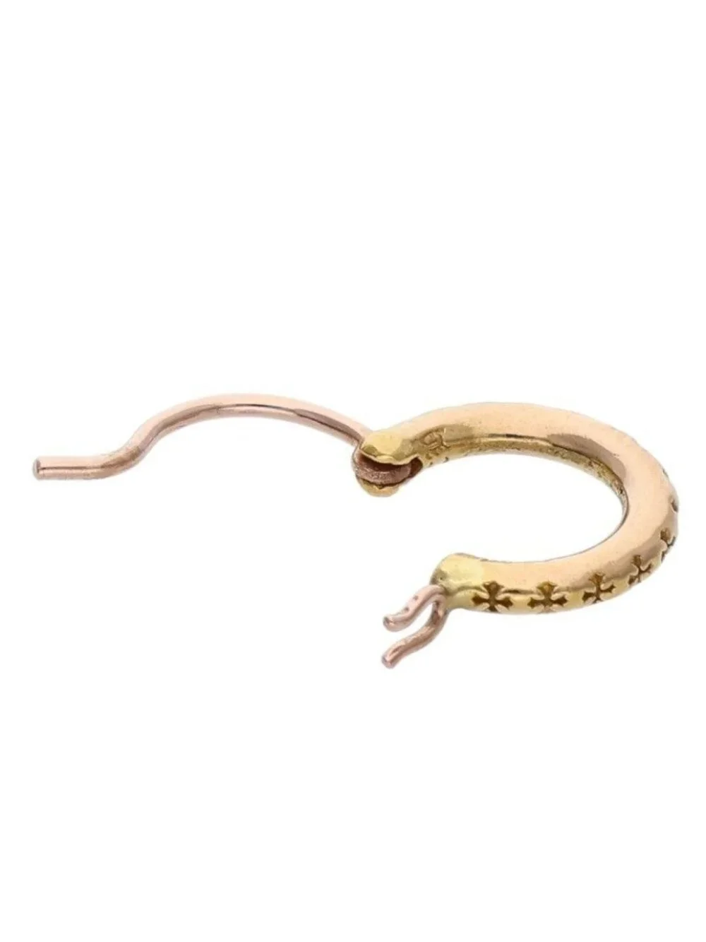 Chrome Hearts 22k Hoop Tfl Sml Gold Earrings
